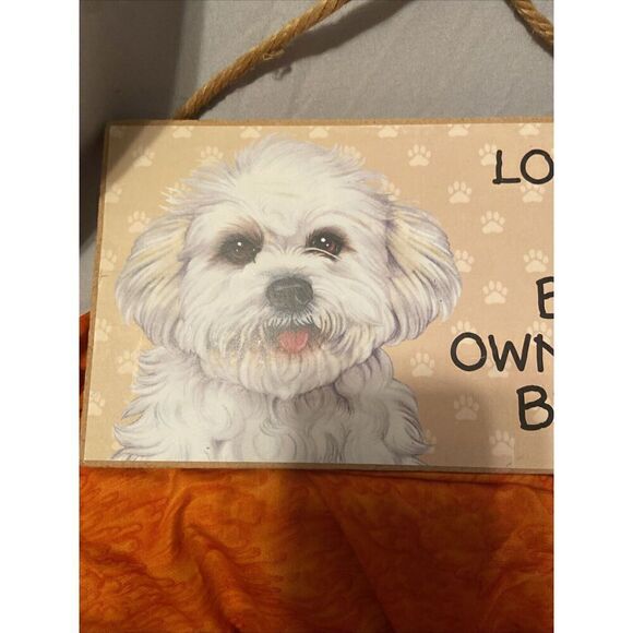 Two Love And Laughter A House Is Not A Home Without A Bichon Plaque 5” By 10” - Picture 8 of 10